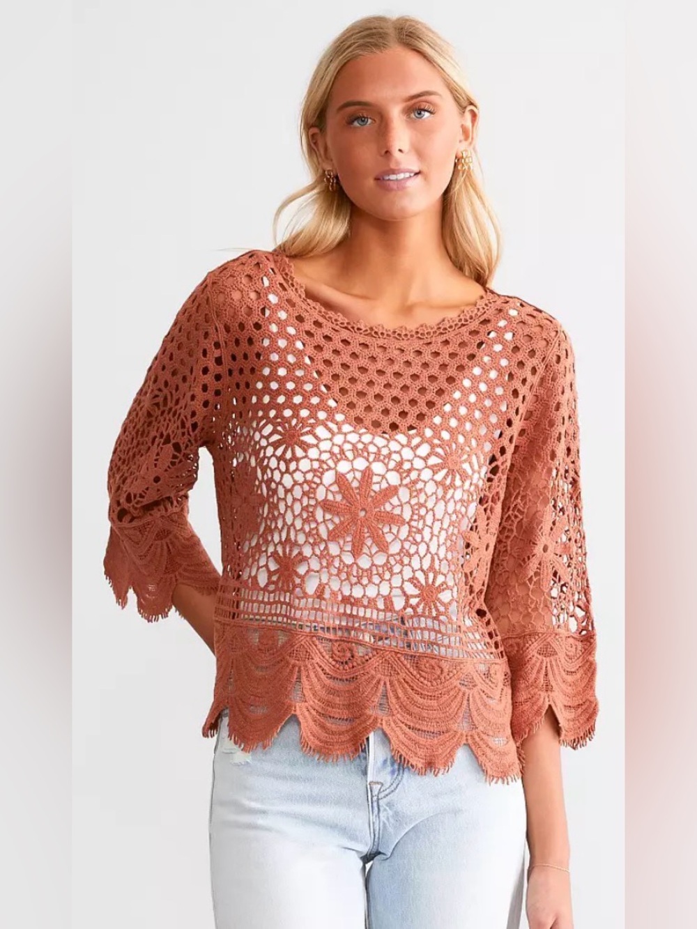 Daytrip Eyelash Crochet Lace Top